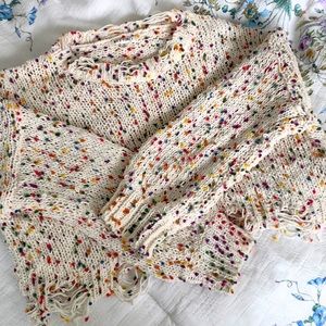 Cropped confetti sweater 🎊